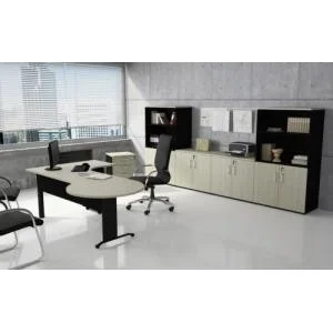 Conjunto de mesa corporativa em mdp 25 mm