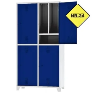 Roupeiro de Aço com 4 Portas Insalubres 