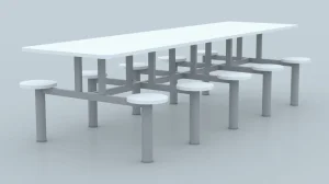 Mesa Refeitório com 10 lugares 