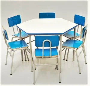 Conjunto de Mesa Oitavada Infantil Colorido
