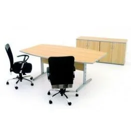 Mesa de reunião semi oval smart