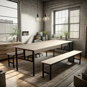 CONJUNTO DE MESA REFEITORIO 10 LUGARES