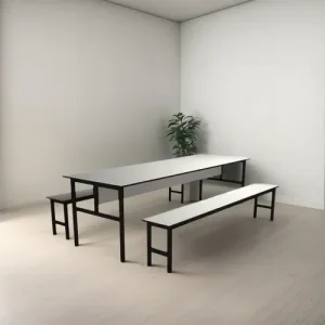 Conjunto Mesa para Refeitório 8 Lugares com Bancos Separado
