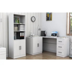 Mesa em L armário credenza 02