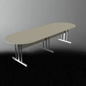 Mesa de reunião bipartida