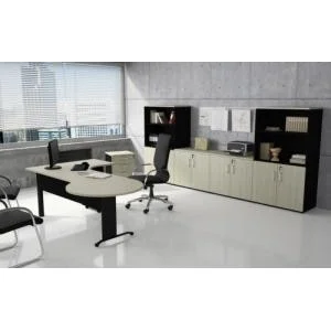 Conjunto de mesa corporativa em mdp 25 mm
