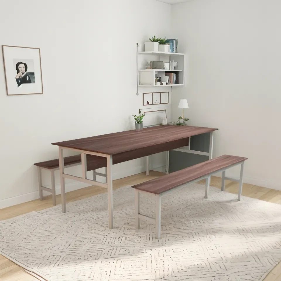 Conjunto mesa 10 lugares com Bancos Separado
