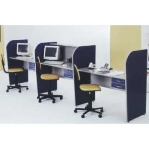 Estação de telemarketing com gavetas