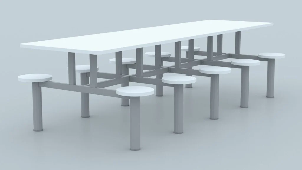 Mesa Refeitório com 10 lugares 