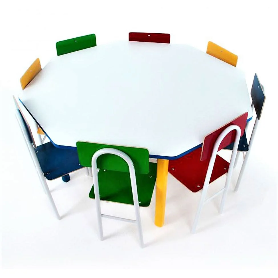 Conjunto de Mesa Oitavada Infantil Colorido