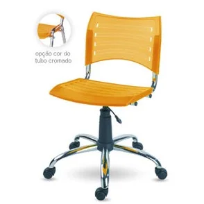 Cadeira iso giratoria, base cromada