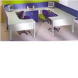 Estação de trabalho em u